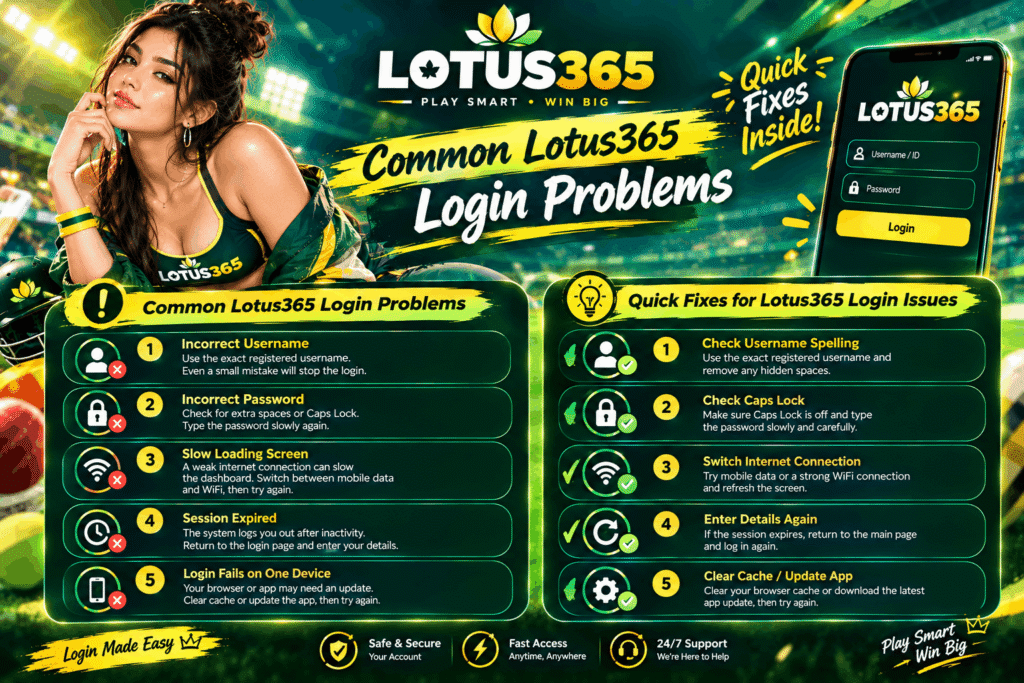 Common Lotus365 Login Problems