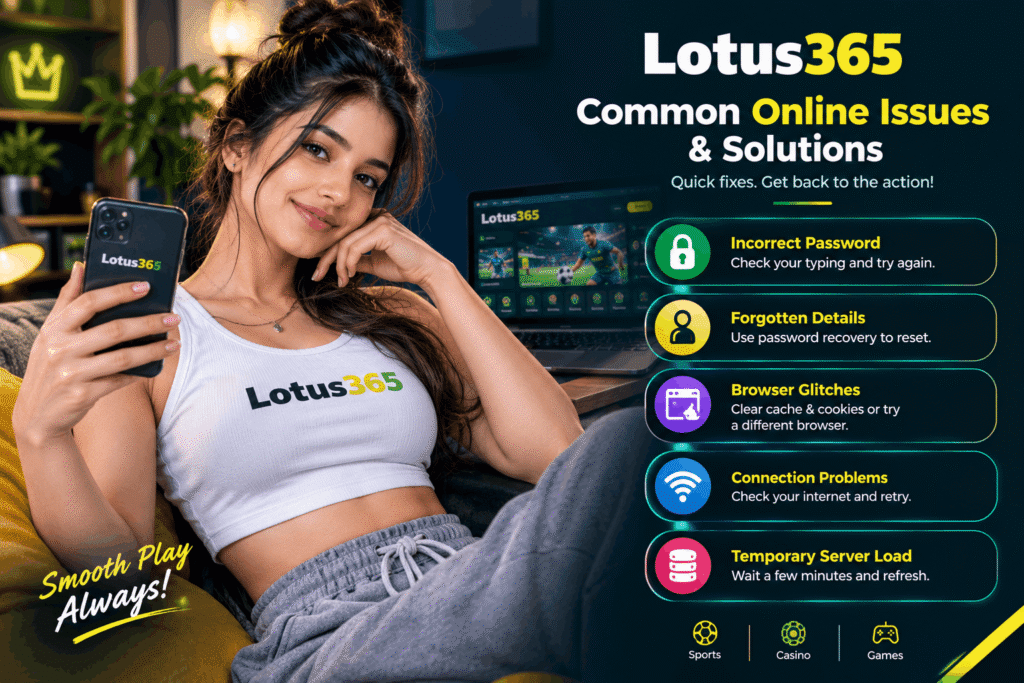 Common Lotus365 Online Issues Solutions