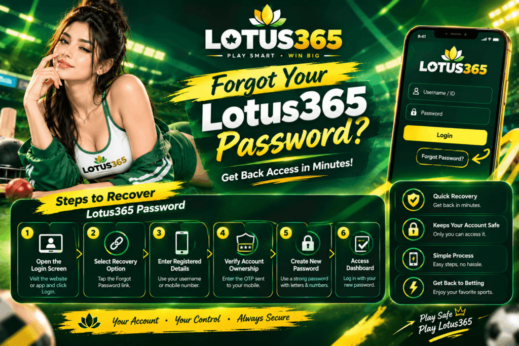Forgot Lotus365 Password