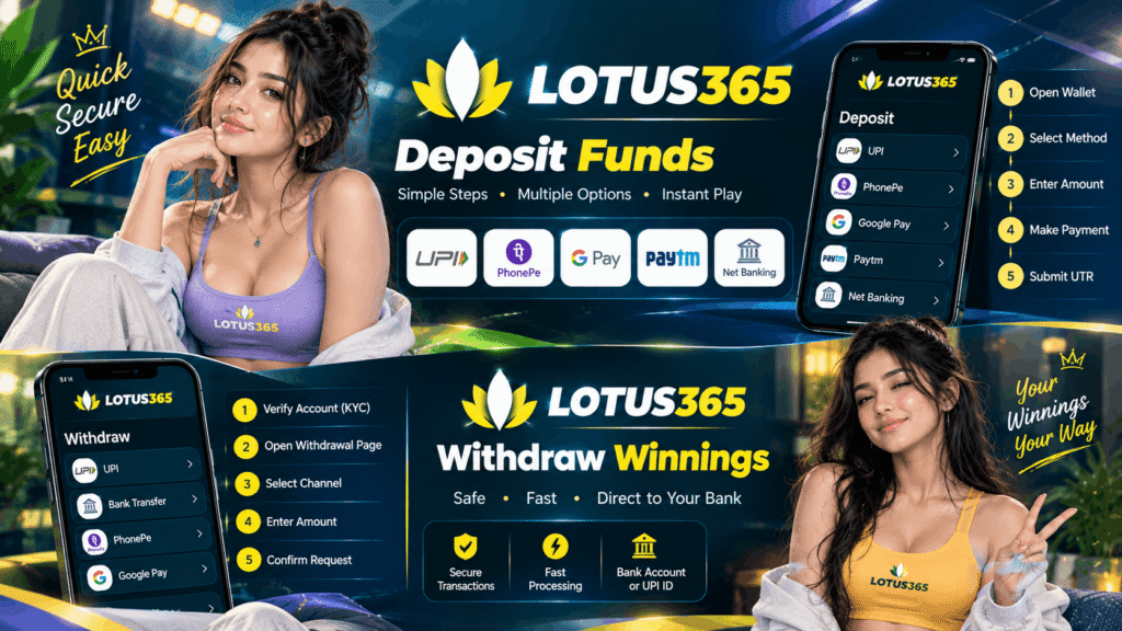 How to Deposit Funds Lotus365 Win