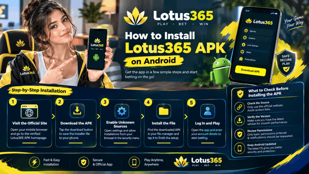 How to Install Lotus365 APK on Android